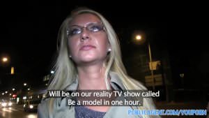 PublicAgent Hot blonde MILF gets fucked for cash in a car